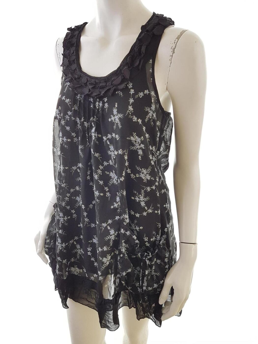 River island Rozmiar 8 (36) Kolor Czarny Okrągły dekolt Sukienka Mini Bezrękawnik Krótka River island Rozmiar 8 (36) Kolor Czarny Okrągły dekolt Sukienka Mini Bezrękawnik Krótka
