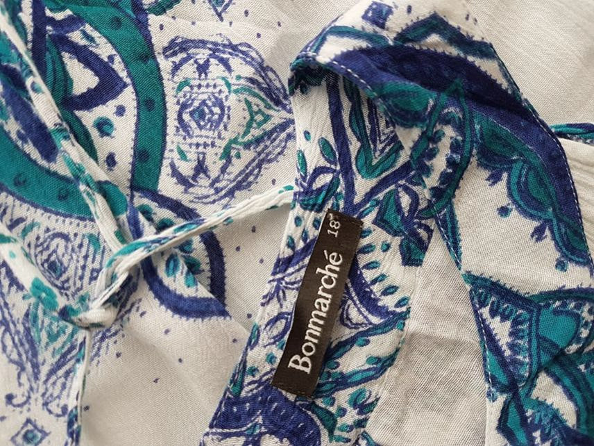 BONMARCHE Rozmiar 18 (46) Kolor Biały Okrągły dekolt Sukienka Maxi Bezrękawnik Długa Materiał Wiskoza BONMARCHE Rozmiar 18 (46) Kolor Biały Okrągły dekolt Sukienka Maxi Bezrękawnik Długa Materiał Wiskoza