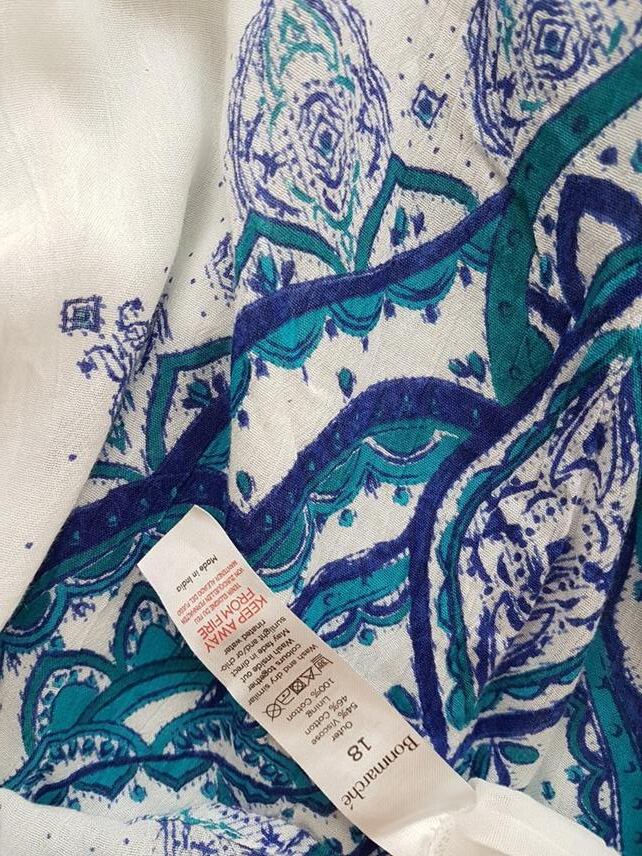 BONMARCHE Rozmiar 18 (46) Kolor Biały Okrągły dekolt Sukienka Maxi Bezrękawnik Długa Materiał Wiskoza BONMARCHE Rozmiar 18 (46) Kolor Biały Okrągły dekolt Sukienka Maxi Bezrękawnik Długa Materiał Wiskoza