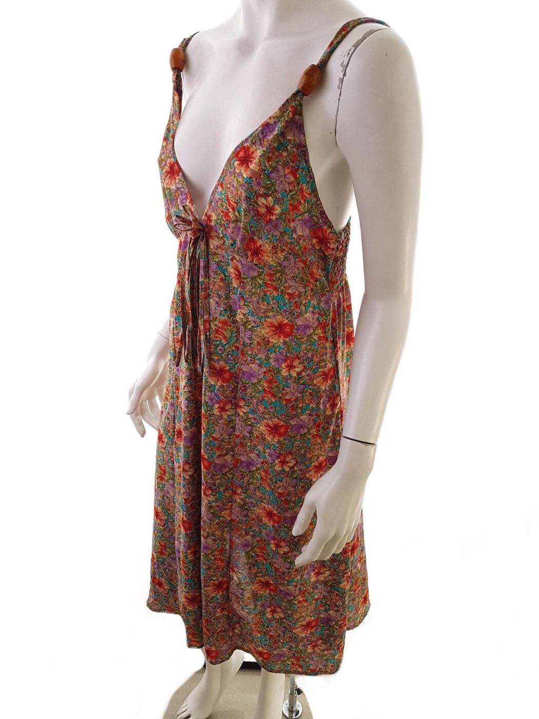 Yuli Rozmiar free size Kolor Czerwony W serek Sukienka Letnia Bezrękawnik Midi Yuli Rozmiar free size Kolor Czerwony W serek Sukienka Letnia Bezrękawnik Midi