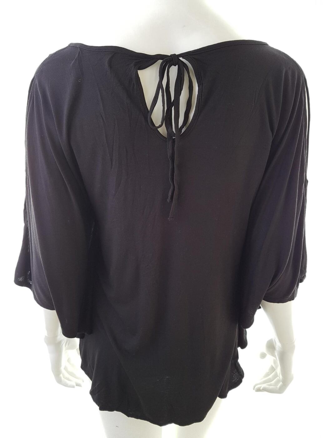 Style Butler Rozmiar 34 Kolor Brązowy W serek Tunika Bluzka Rękaw 3/4 Materiał Wiskoza 100%