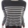 Mango Rozmiar S Kolor Szary Crew Neck Sweter Rękaw 3/4 Materiał Bawełna Cienka dzianina