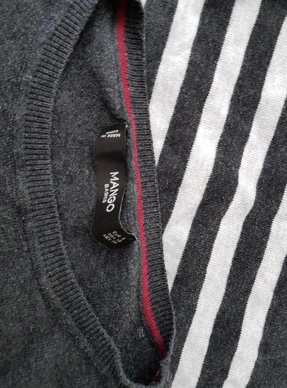 20180913_151038.jpg Mango Rozmiar S Kolor Szary Crew Neck Sweter Rękaw 3/4 Materiał Bawełna Cienka dzianina