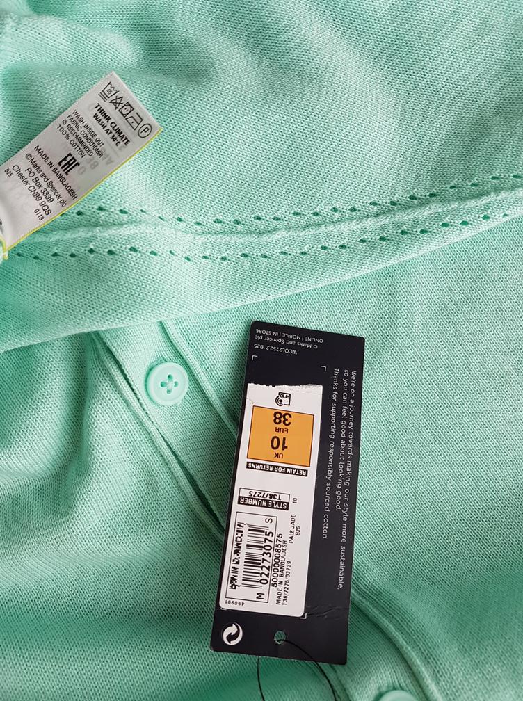 20180915_131930.jpg Rozmiar 38 Kolor Turkusowy Crew Neck Kardigan Zapinany Długi rękaw Materiał Bawełna 100% Cienka dzianina