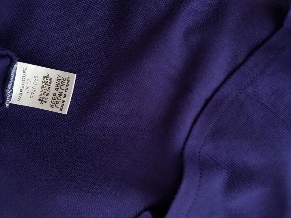 Warehouse Rozmiar 38 Kolor Fioletowy W serek Sukienka Blouson Bezrękawnik Do Kolan Materiał Wiskoza Warehouse Rozmiar 38 Kolor Fioletowy W serek Sukienka Blouson Bezrękawnik Do Kolan Materiał Wiskoza