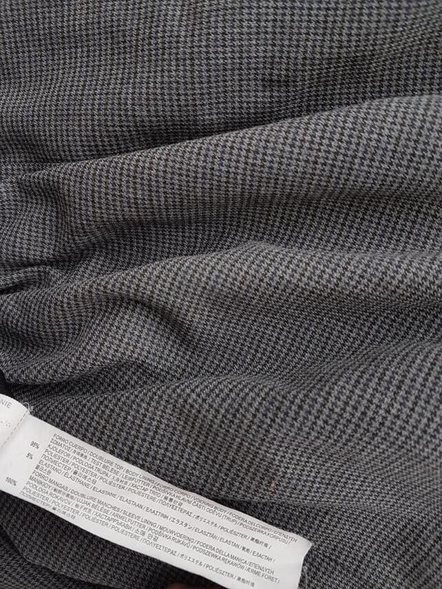 ZARA BASIC Rozmiar L Kolor Szary Okrągły dekolt Sukienka A-Line Krótki rękaw Do Kolan