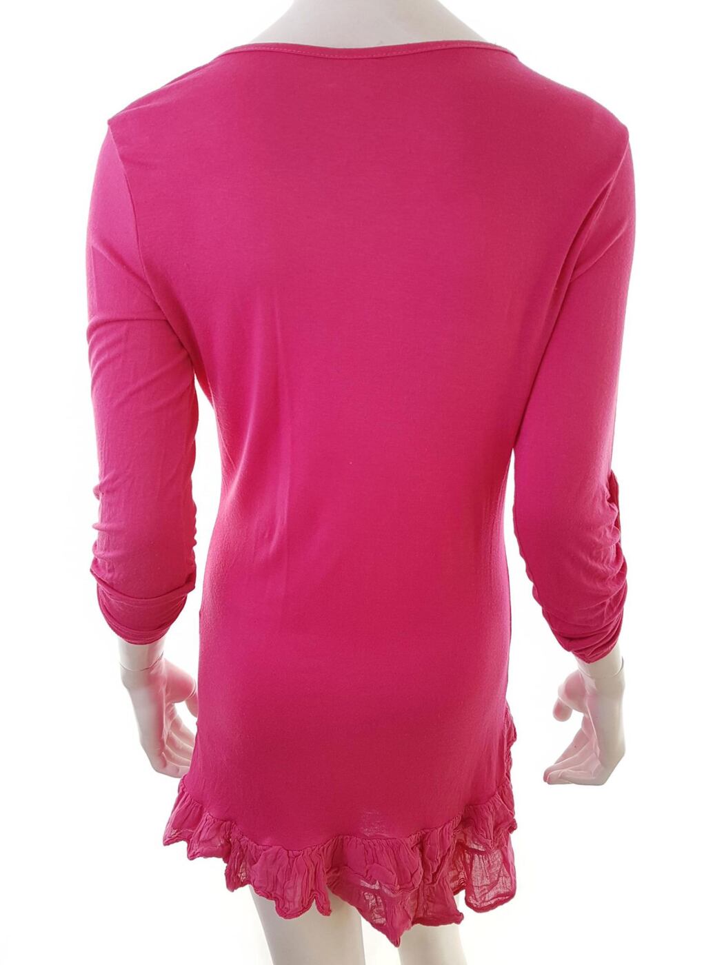 Made in Italy Rozmiar S Kolor Różowy Okrągły dekolt Sukienka Bodycon Długi rękaw Krótka Materiał Wiskoza Made in Italy Rozmiar S Kolor Różowy Okrągły dekolt Sukienka Bodycon Długi rękaw Krótka Materiał Wiskoza