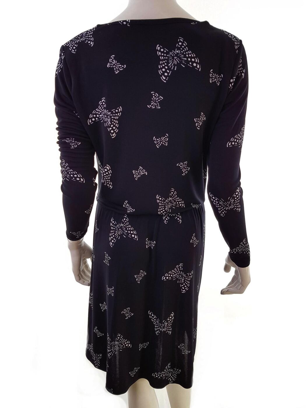 Phase eight Rozmiar 10 (38) Kolor Granatowy Drapowany dekolt Sukienka Sheath Długi rękaw Midi Phase eight Rozmiar 10 (38) Kolor Granatowy Drapowany dekolt Sukienka Sheath Długi rękaw Midi