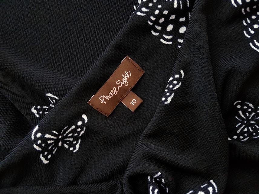 Phase eight Rozmiar 10 (38) Kolor Granatowy Drapowany dekolt Sukienka Sheath Długi rękaw Midi Phase eight Rozmiar 10 (38) Kolor Granatowy Drapowany dekolt Sukienka Sheath Długi rękaw Midi