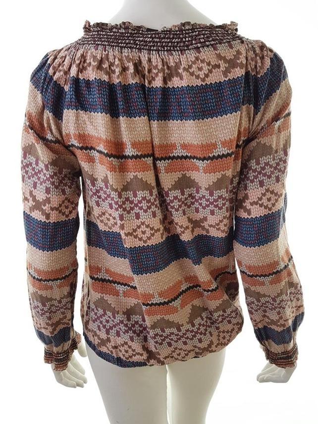 Vero moda Rozmiar S Kolor Niebieski Okrągły dekolt Bluzka Długi rękaw