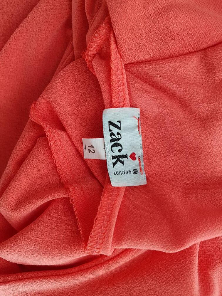 Zack London Rozmiar 12 (40) Kolor Pomarańczowy W łódkę Sukienka Ołówkowa Bezrękawnik Midi Zack London Rozmiar 12 (40) Kolor Pomarańczowy W łódkę Sukienka Ołówkowa Bezrękawnik Midi