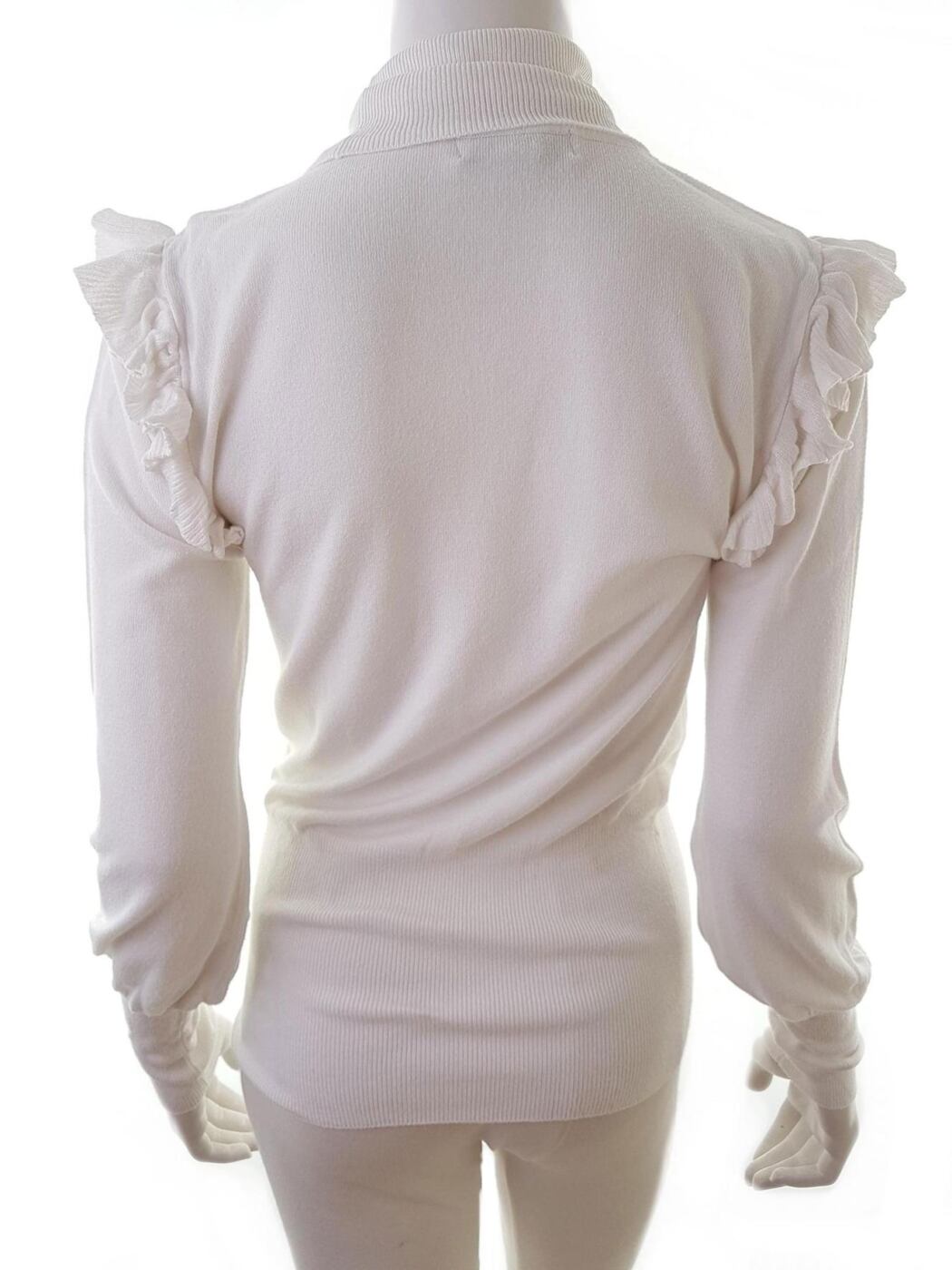 Fusion Rozmiar 40 Kolor Kremowy Golf Sweter Długi rękaw Materiał Wiskoza Cienka dzianina
