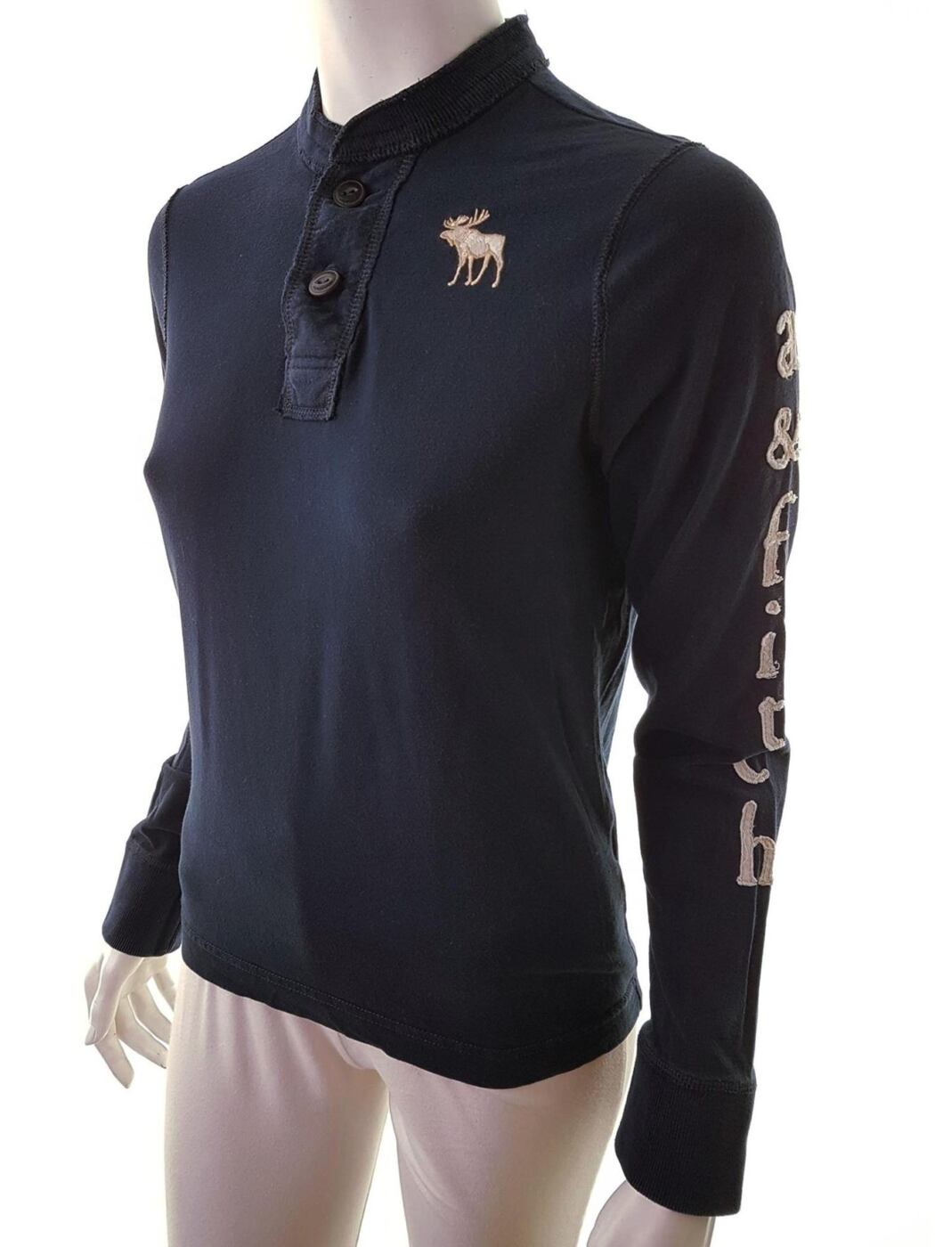 20180926_134935.jpg ABERCROMBIE KIDS Rozmiar L Kolor Granatowy Kołnierz Koszulka Polo Długi rękaw Materiał Bawełna 100%