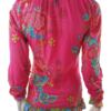 Rhum Rais Rozmiar S/M Kolor Różowy Keyhole Crew Neck Sukienka Mini Długi rękaw Krótka Materiał Bawełna 100%