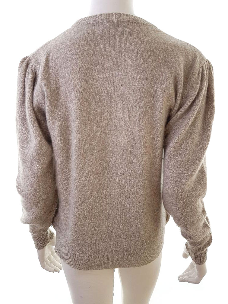 20180926_145403.jpg Alison Craig Rozmiar 1 Kolor Beżowy Crew Neck Sweter Długi rękaw Materiał Wełna Jagnięca Cienka dzianina