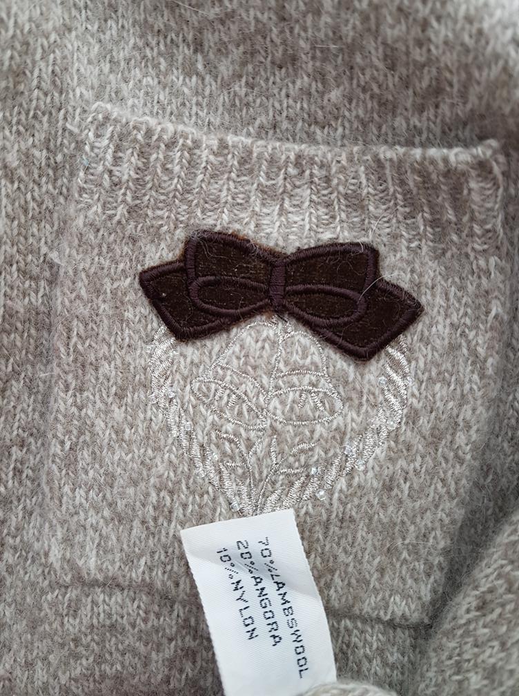 20180926_145446.jpg Alison Craig Rozmiar 1 Kolor Beżowy Crew Neck Sweter Długi rękaw Materiał Wełna Jagnięca Cienka dzianina