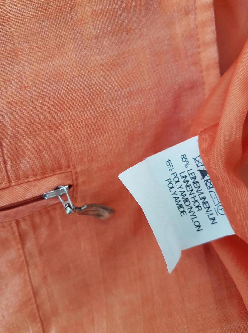 20180927_151031.jpg Bonita Rozmiar 36 Kolor Pomarańczowy Kurtka Długi rękaw Materiał Len