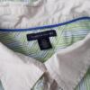 Tommy hilfiger Rozmiar L Kolor Zielony Pasy Kołnierz Bluzka Zapinana Krótki rękaw Materiał Bawełna
