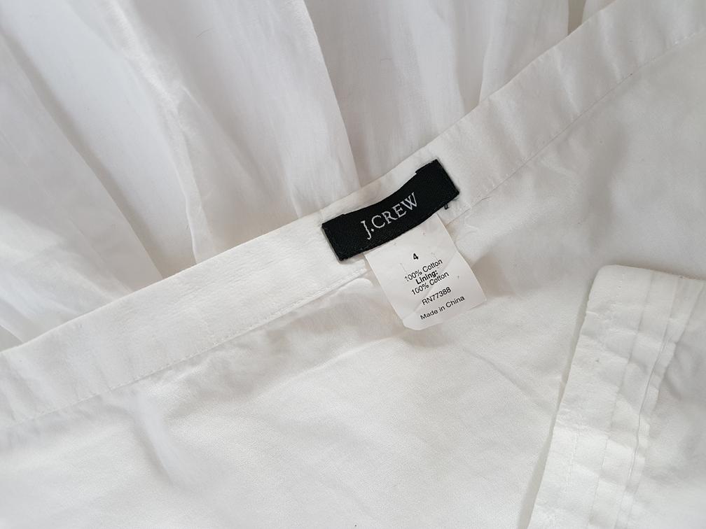 J.Crew Rozmiar S Kolor Biały A-Line Spódnica Do Kolan Materiał Bawełna 100%