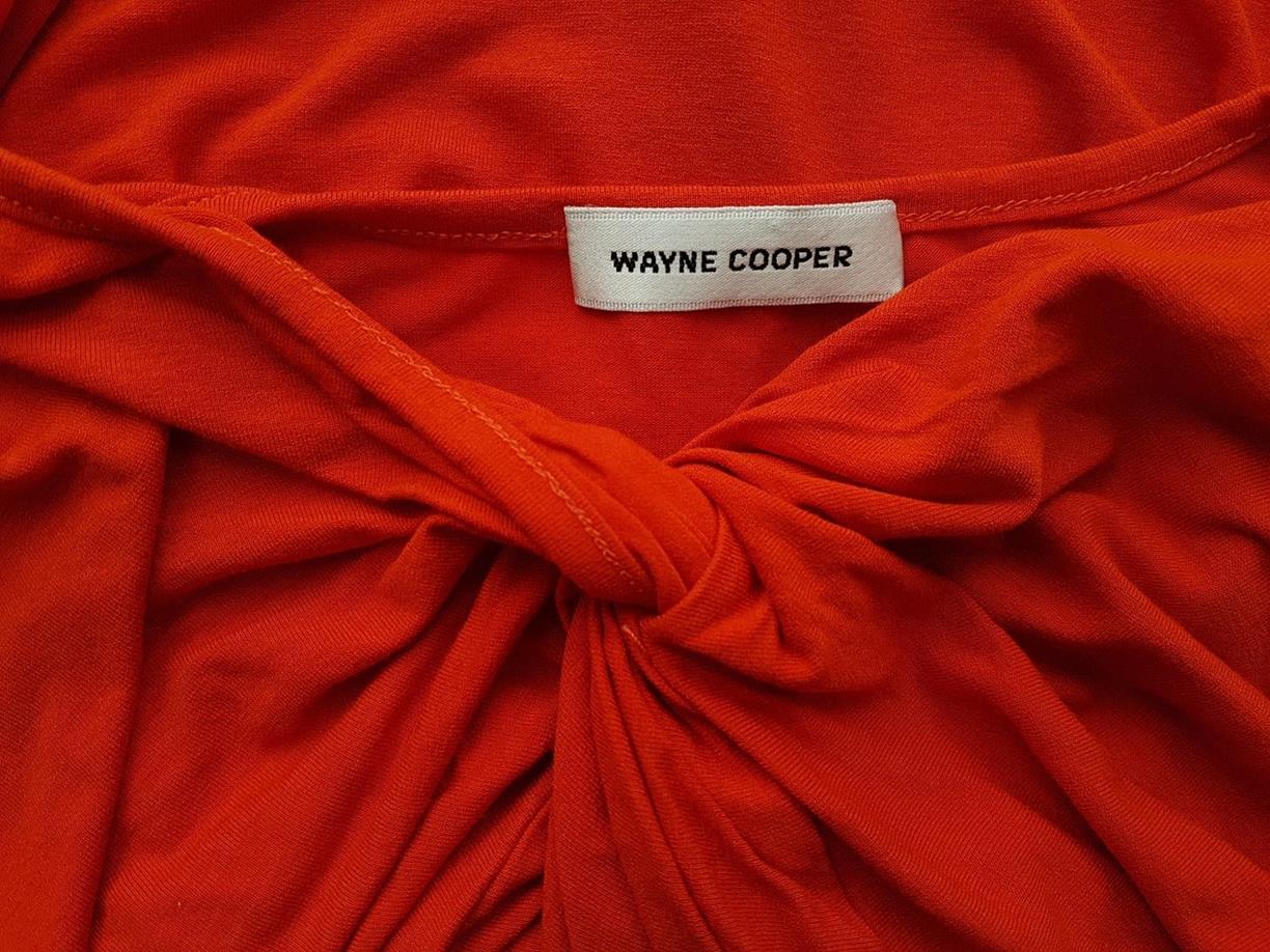 20181003_121840.jpg Wayne Cooper Kolor Pomarańczowy W serek Bluzka Długi rękaw Materiał Wiskoza