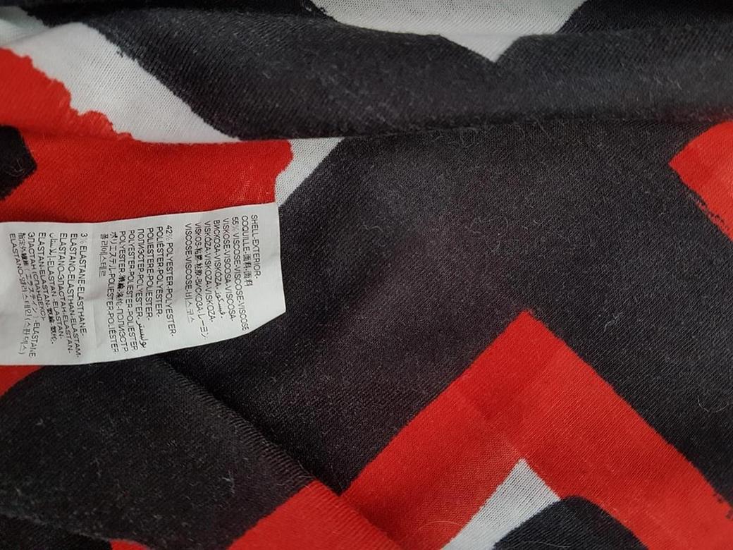 DESIGUAL Rozmiar S Kolor Czarny Geometryczny W łódkę Tunika Bluzka Krótki rękaw Materiał Wiskoza