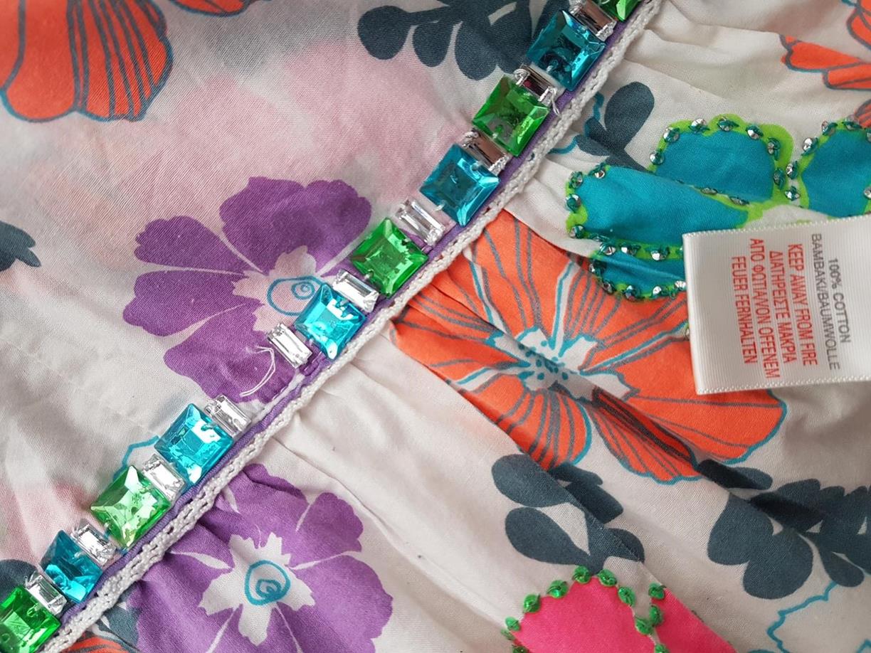 River island Rozmiar 10 (38) Kolor Różowy Odkryte Ramiona Sukienka Mini Bezrękawnik Krótka Materiał Bawełna 100%