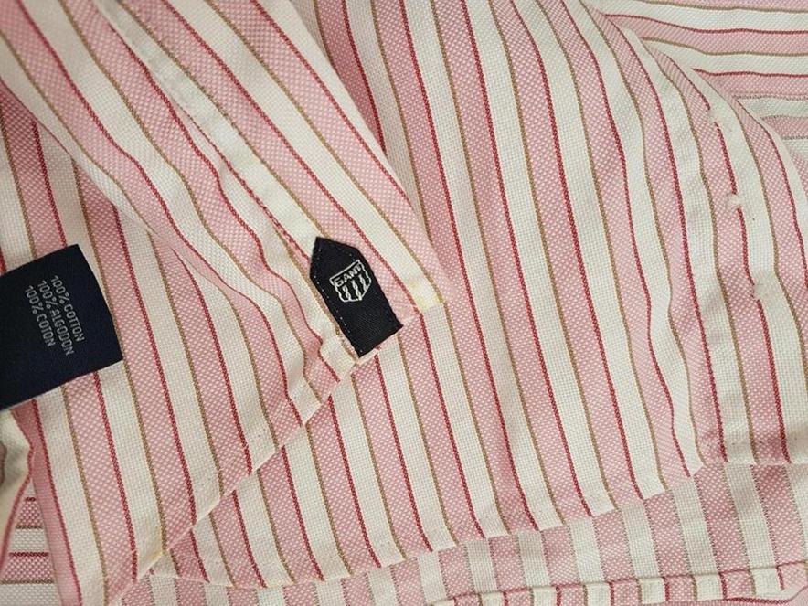 Gant Rozmiar M Kolor Różowy Kołnierz Męska Koszula Casual Długi rękaw Materiał Bawełna 100%