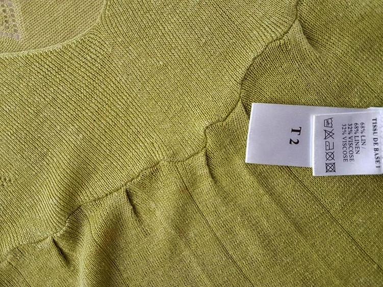 Fred Sabatier Rozmiar 2 W serek Sukienka Sweterkowa Bezrękawnik Krótka Materiał Len Fred Sabatier Rozmiar 2 W serek Sukienka Sweterkowa Bezrękawnik Krótka Materiał Len