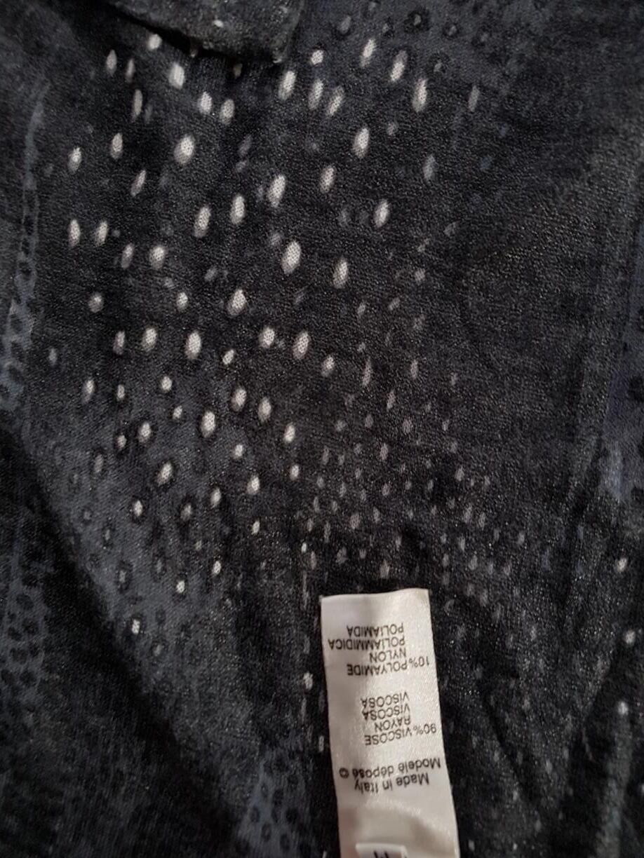 Kenzo Jungle Rozmiar M Kolor Szary Panterka Kołnierz Tunika Popover Bluzka Długi rękaw Materiał Wiskoza Kenzo Jungle Rozmiar M Kolor Szary Panterka Kołnierz Tunika Popover Bluzka Długi rękaw Materiał Wiskoza
