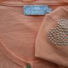 Cream Rozmiar L Kolor Pomarańczowy Crew Neck Kardigan Zapinany Długi rękaw Materiał Wiskoza Cienka dzianina