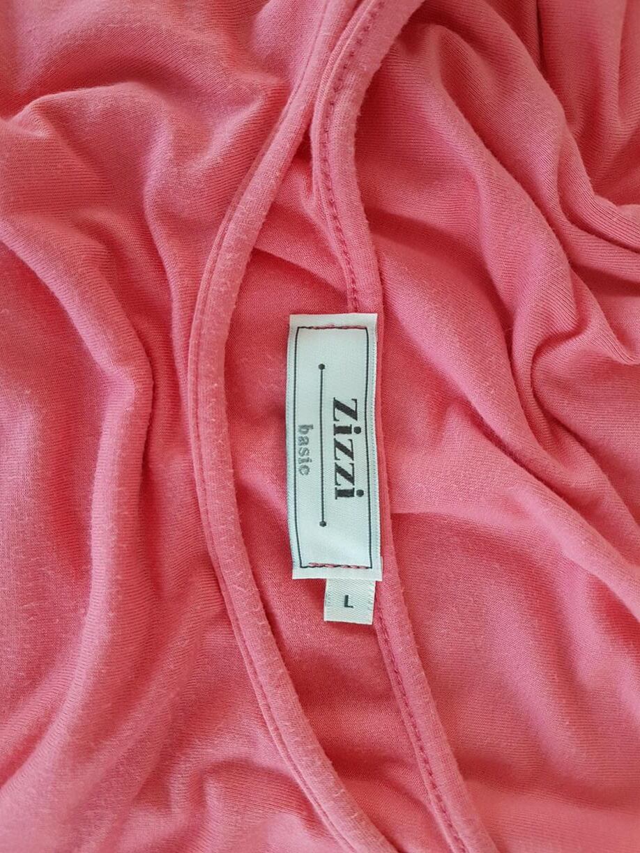 Zizzi Rozmiar L Kolor Różowy Okrągły dekolt Sukienka Mini Długi rękaw Krótka Materiał Wiskoza