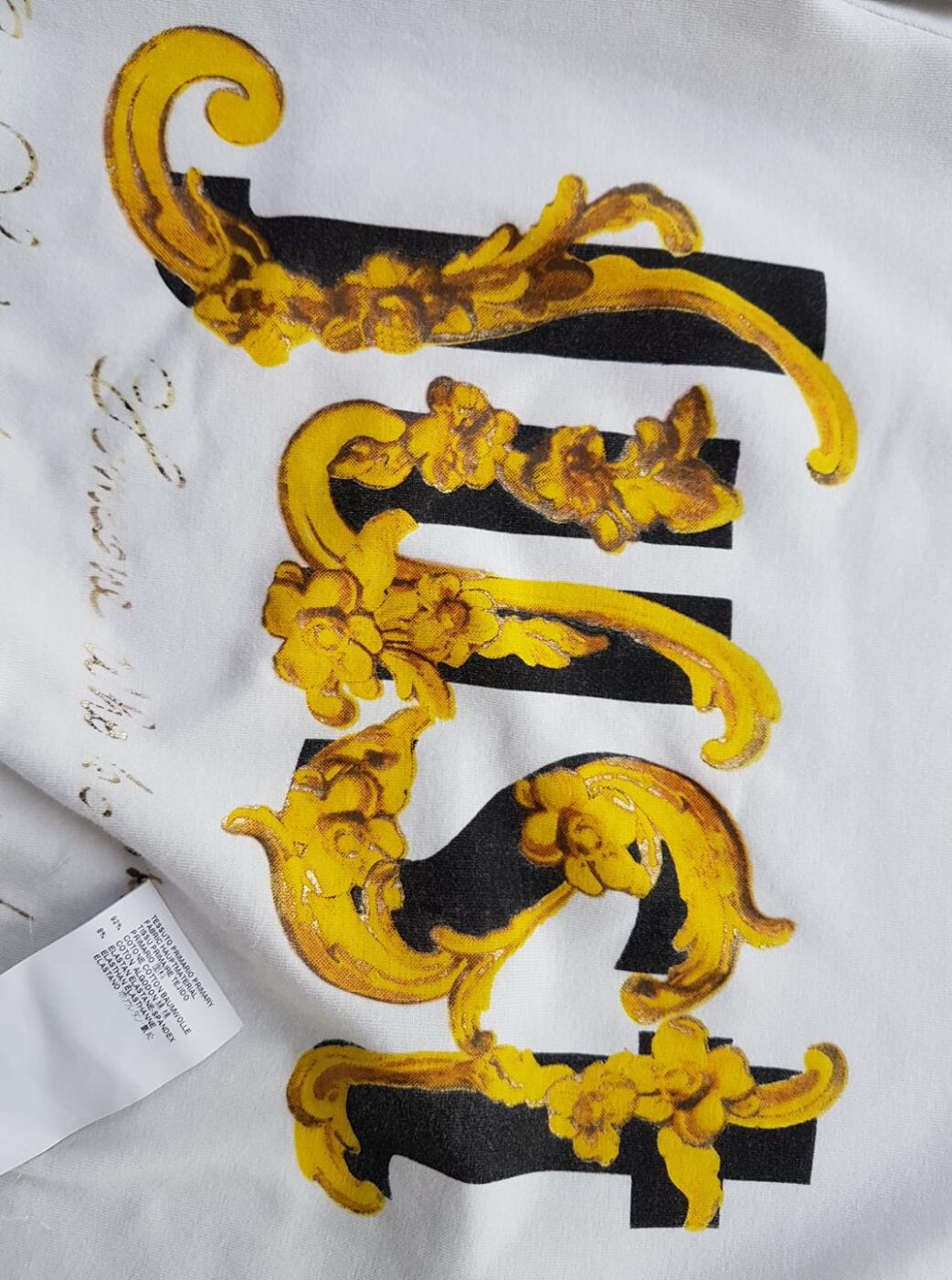20181011_151612.jpg Just Cavalli Rozmiar M Kolor Biały Okrągły dekolt T-Shirt Krótki rękaw Materiał Bawełna
