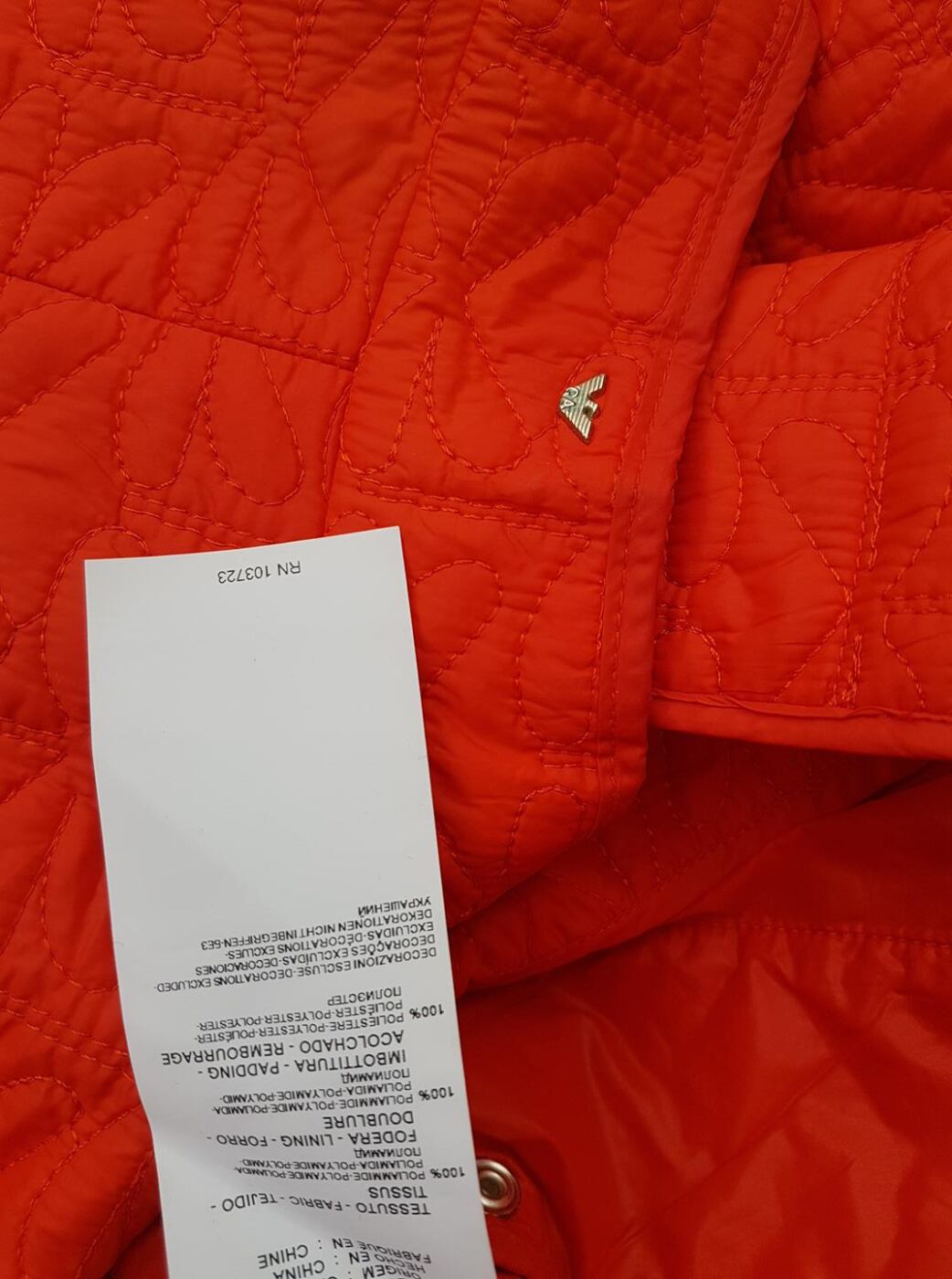 20181015_101816.jpg AJ ARMANI JEANS Rozmiar 42 Kolor Pomarańczowy Kurtka Długi rękaw