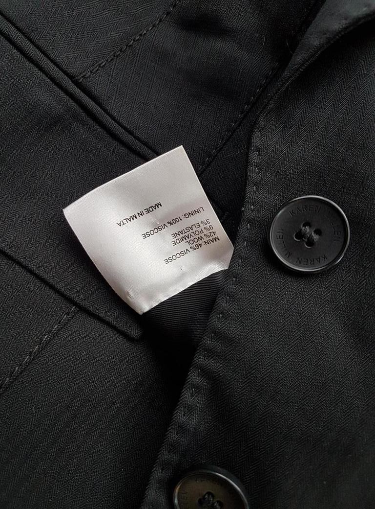 Karen MILLEN Rozmiar 36 Kolor Czarny Kołnierz Żakiet z zapięciem Długi rękaw Materiał Wiskoza