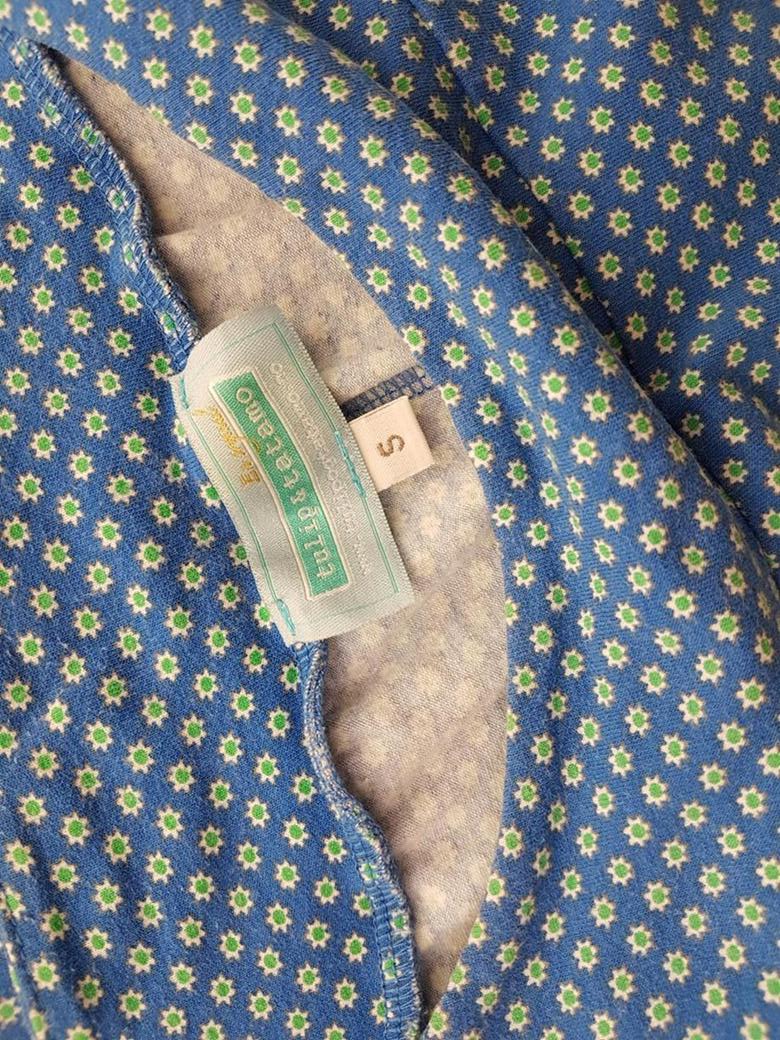 Rozmiar S Kolor Niebieski Okrągły dekolt T-Shirt Krótki rękaw Materiał Bawełna