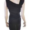 Sisley Rozmiar S Kolor Czarny Drapowany dekolt Sukienka Bodycon Bezrękawnik Midi