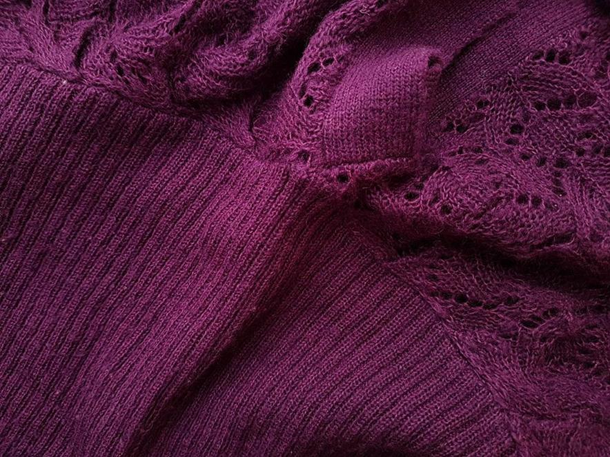 Vero moda Rozmiar L Kolor Fioletowy Głęboki Serek Tunika Bluzka Dzianina Krótki rękaw Vero moda Rozmiar L Kolor Fioletowy Głęboki Serek Tunika Bluzka Dzianina Krótki rękaw