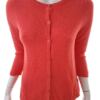 J by Jasper Conran Rozmiar 12 (40) Kolor Pomarańczowy Crew Neck Kardigan Zapinany Rękaw 3/4 Materiał Wiskoza Cienka dzianina