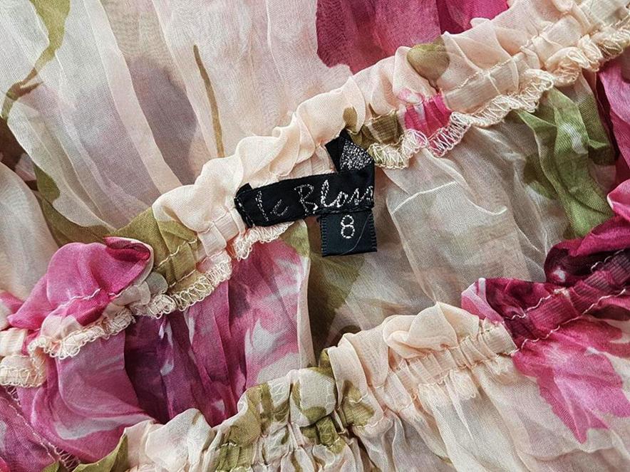 Ic Blossom Rozmiar 8 Kolor Beżowy Okrągły dekolt Tunika Bluzka Długi rękaw