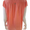 365 Rozmiar M Kolor Różowy Split Crew Neck Bluzka Peplum Krótki rękaw Materiał Bawełna 100%
