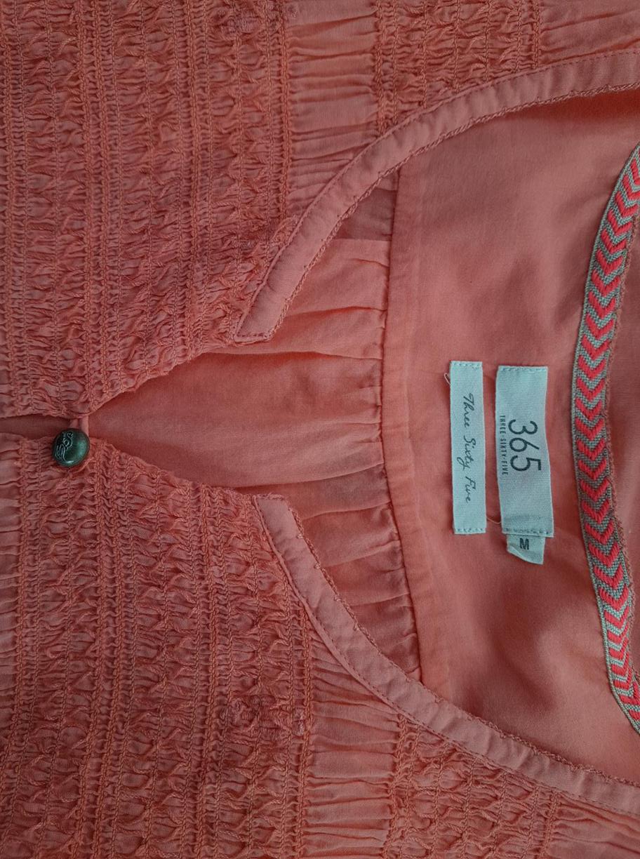 20181019_135153.jpg 365 Rozmiar M Kolor Różowy Split Crew Neck Bluzka Peplum Krótki rękaw Materiał Bawełna 100%
