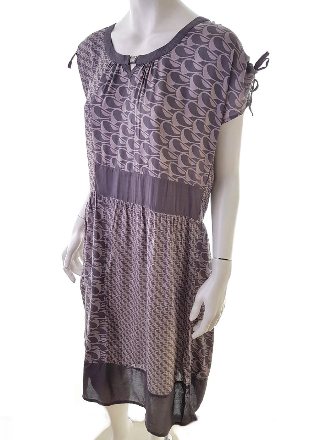Soulmate Rozmiar XL Kolor Brązowy Okrągły dekolt Sukienka Sheath Krótki rękaw Midi Materiał Wiskoza 100% Soulmate Rozmiar XL Kolor Brązowy Okrągły dekolt Sukienka Sheath Krótki rękaw Midi Materiał Wiskoza 100%