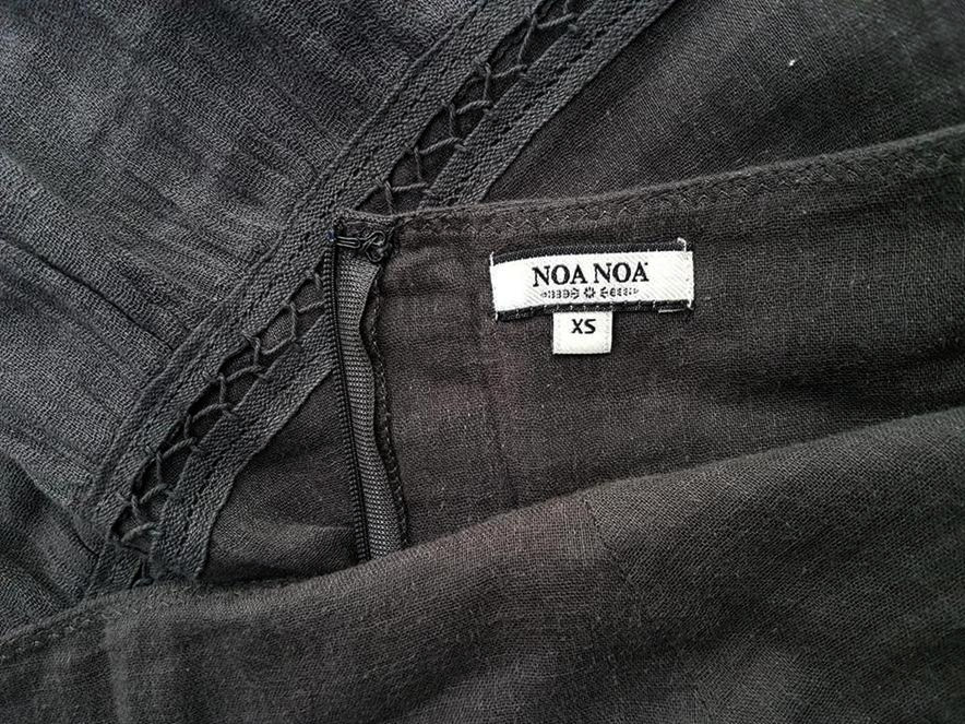 Noa noa Rozmiar XS Kolor Brązowy A-Line Spódnica Do Kolan Materiał Bawełna 100%