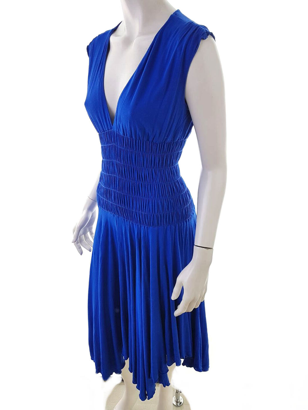 Piace Rozmiar M Kolor Niebieski W serek Sukienka Sheath Bezrękawnik Do Kolan Materiał Rayon 100% Piace Rozmiar M Kolor Niebieski W serek Sukienka Sheath Bezrękawnik Do Kolan Materiał Rayon 100%
