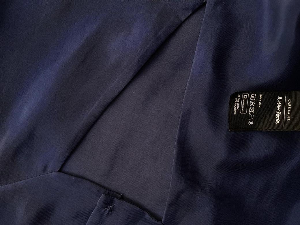 20181022_151451.jpg Other stories Rozmiar 34 Kolor Granatowy Crew Neck Bluzka Krótki rękaw Materiał Cupro