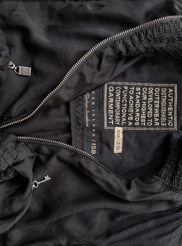 River island Rozmiar 12/38 Kolor Czarny Kurtka Długi rękaw Materiał Wiskoza