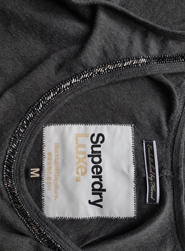 Superdry Rozmiar M Kolor Szary Dekolt U Bluzka Bezrękawnik Materiał Bawełna 100%
