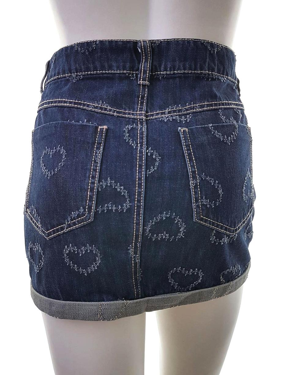 Benetton Rozmiar 2XL Kolor Granatowy Spódnica Mini Krótka Materiał Bawełna 100%