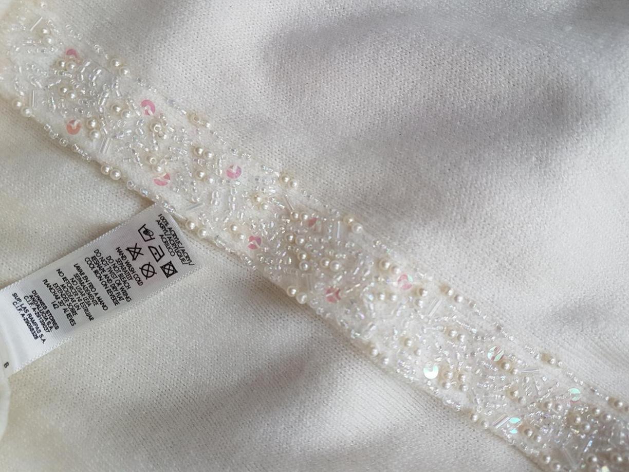20181024_154845.jpg Dunnes stores Rozmiar 42/44 Kolor Kremowy Crew Neck Kardigan Zapinany Długi rękaw Materiał Akryl 100% Cienka dzianina