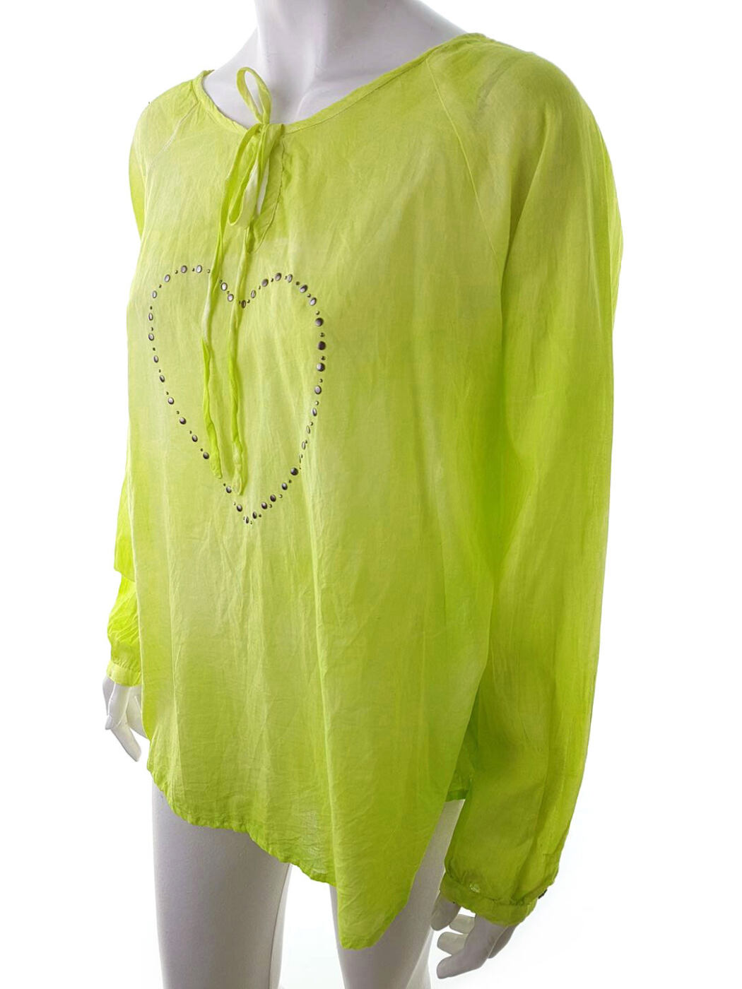 Z by z Rozmiar S Kolor Limonkowa Zieleń W łódkę Tunika Bluzka Długi rękaw Materiał Bawełna 100% Z by z Rozmiar S Kolor Limonkowa Zieleń W łódkę Tunika Bluzka Długi rękaw Materiał Bawełna 100%